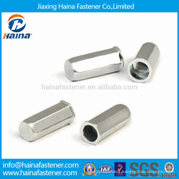 Zinc Plated Flat Head Full Hexagonal Close End Rivet Nuts